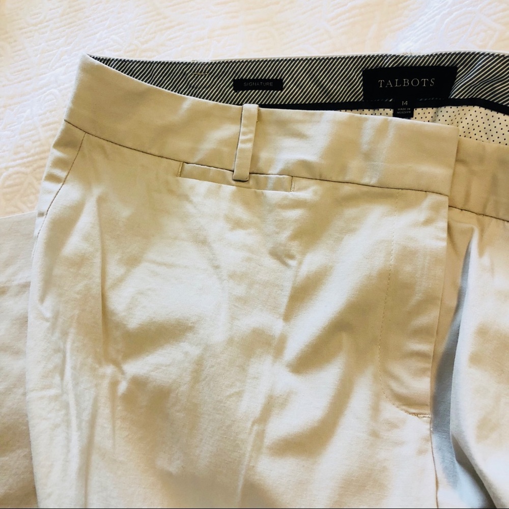 Talbots Signature Style Crop Pant In Stone Nwot - image 4